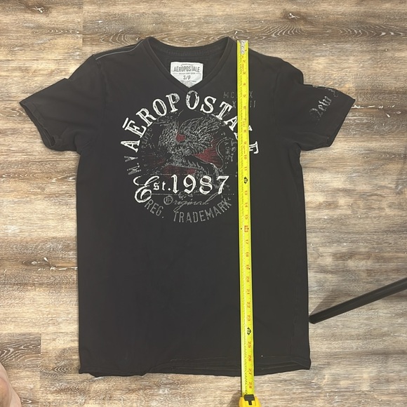 Vintage men’s Aeropostale single stitch black est. 1987 short sleeve t shirt S/P - Picture 13 of 16